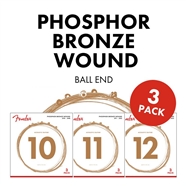 Phosphor Bronze Acoustic Guitar Strings (3-Pack) - 