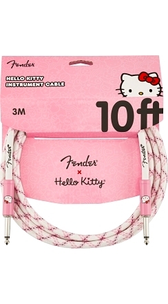 Fender® x Hello Kitty® White/Pink Woven Cable - 