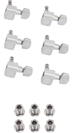 American Pro Staggered Stratocaster®/Telecaster® Tuning Machine Sets - Chrome