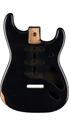 Road Worn® 50's Stratocaster® SSS Alder Body, Black - 