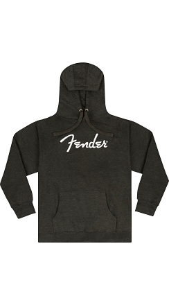 Fender® Spaghetti Logo Hoodie, Gray Heather - Heather Gray