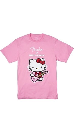 Fender® x Hello Kitty® Pink Front Logo Tee - Pink