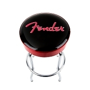 Fender® Red Sparkle Logo Barstool, Black and Red Sparkle - 