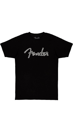 Fender® Spaghetti Wavy Checker Logo Tee - Black