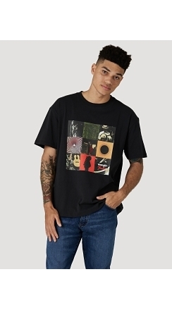 Fender® x Wrangler® Men's Fender Archive Vintage T-Shirt, Faded Black - Faded Black