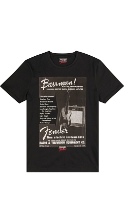 Fender® x Wrangler® Bassmen T-Shirt, Black - Black