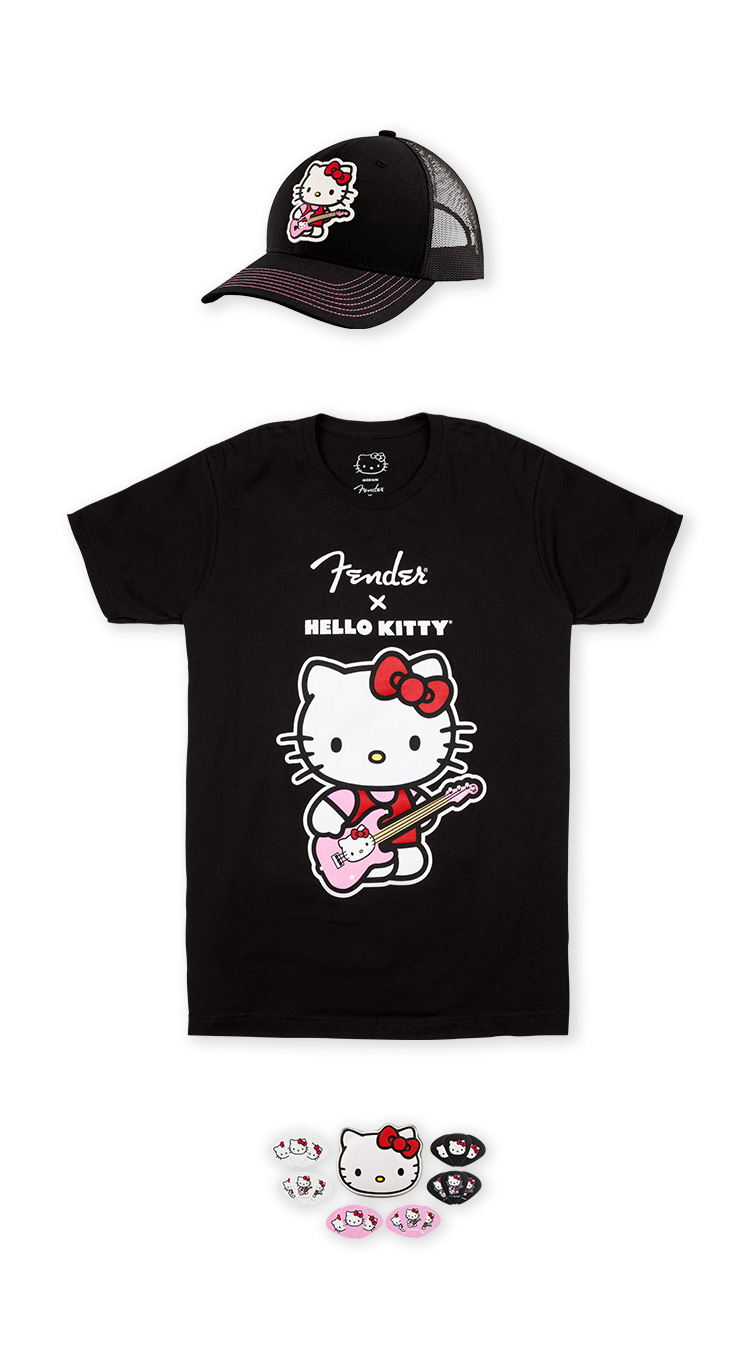 Hello Kitty Black Tee Large Bundle