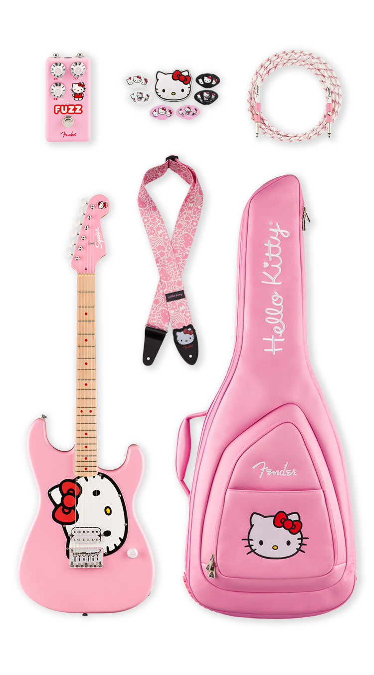 Hello Kitty Pink Stratocaster Bundle